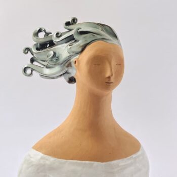 Sirocco Curly Reflections Light Blue and White