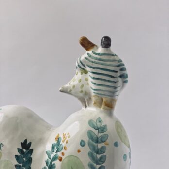 Amanti in Fiore Cuore Coppia Maiolica