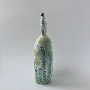 Lovers in Bloom Heart Couple Majolica